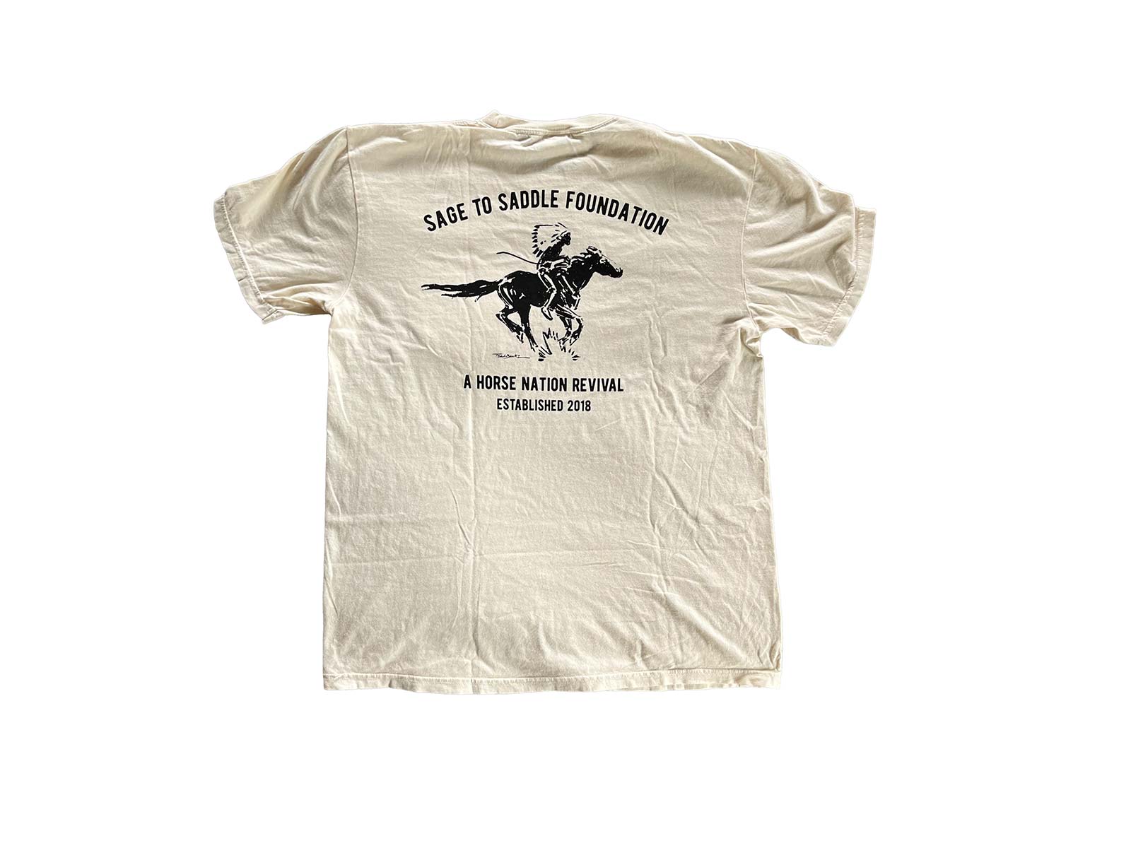 Sage 2 Saddle FOUNDATION Pocket Tee - Natural